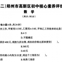 2023年河南郑州市各区小升初52套真题试卷 百度网盘下载